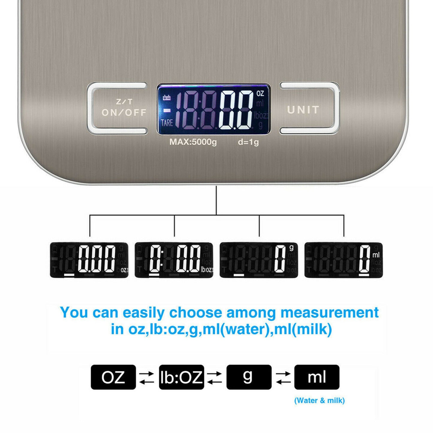 Digital Kitchen Scale 5kg/1g Precision | Food & Postal Weighing