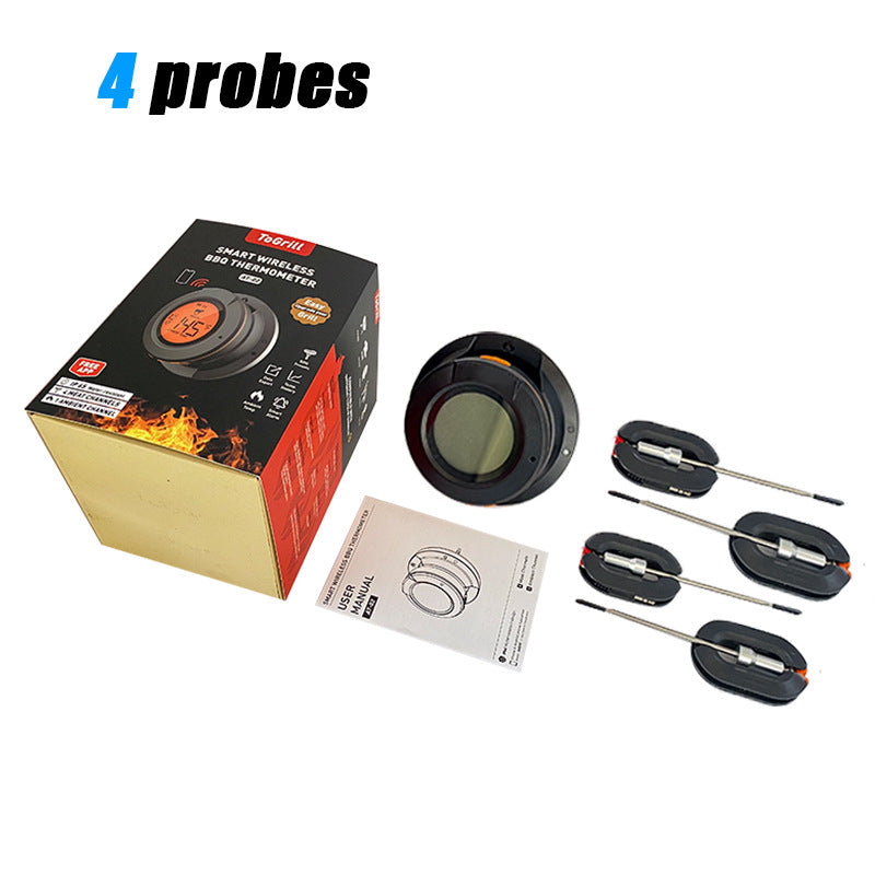 Wireless Bluetooth Digital BBQ Oven Thermometer Double Probe