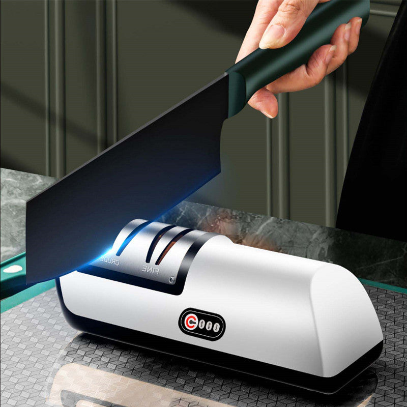 USB Rechargeable Electric Knife Sharpener | Fast Automatic Sharpening Tool