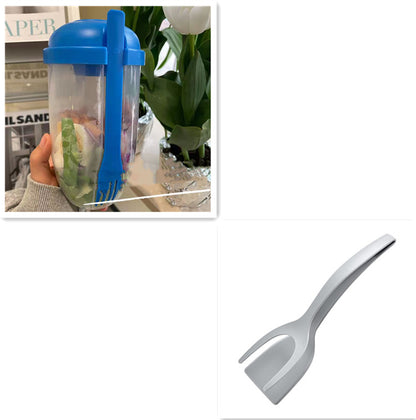 Breakfast Oatmeal Yogurt Salad Cup with Fork & Lid Bento Lunch Box