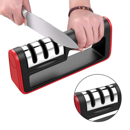 Professional 3 Stage Diamond Knife Sharpener | Quick Sharpening Tool