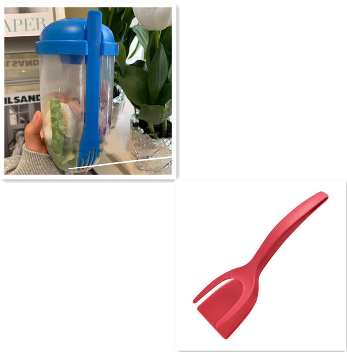 Breakfast Oatmeal Yogurt Salad Cup with Fork & Lid Bento Lunch Box