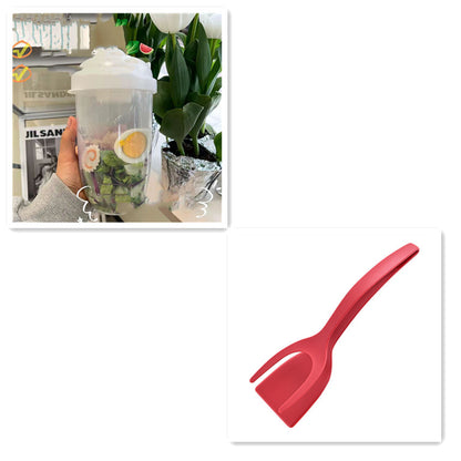 Breakfast Oatmeal Yogurt Salad Cup with Fork & Lid Bento Lunch Box