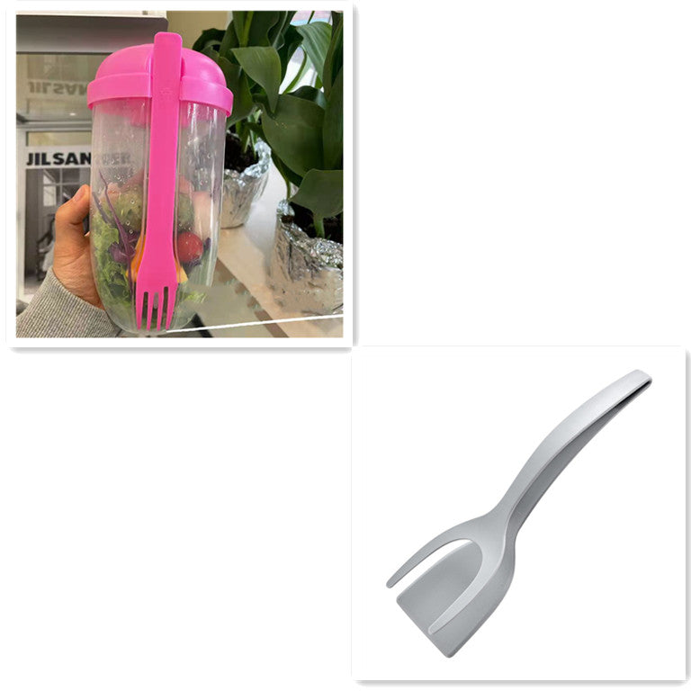 Breakfast Oatmeal Yogurt Salad Cup with Fork & Lid Bento Lunch Box