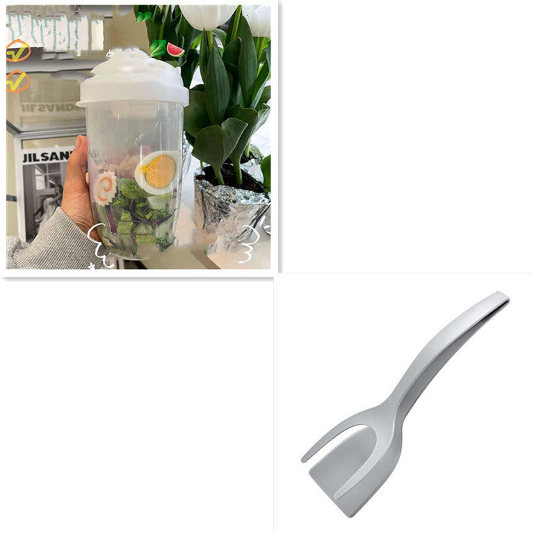 Breakfast Oatmeal Yogurt Salad Cup with Fork & Lid Bento Lunch Box