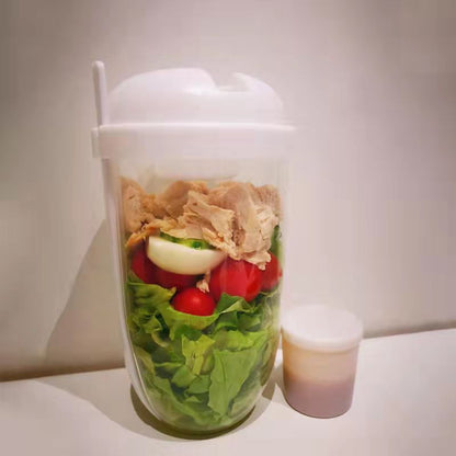 Breakfast Oatmeal Yogurt Salad Cup with Fork & Lid Bento Lunch Box