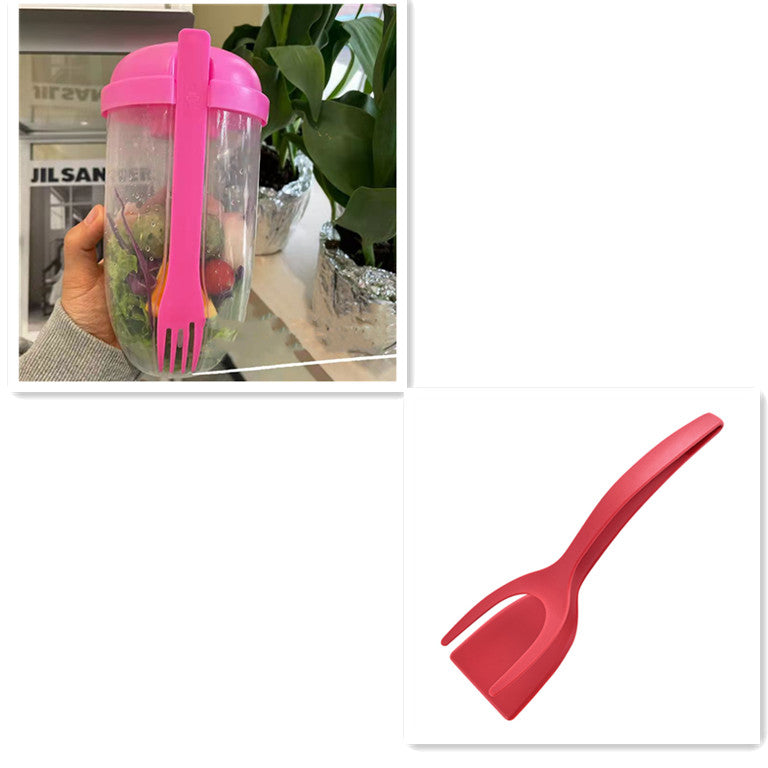 Breakfast Oatmeal Yogurt Salad Cup with Fork & Lid Bento Lunch Box