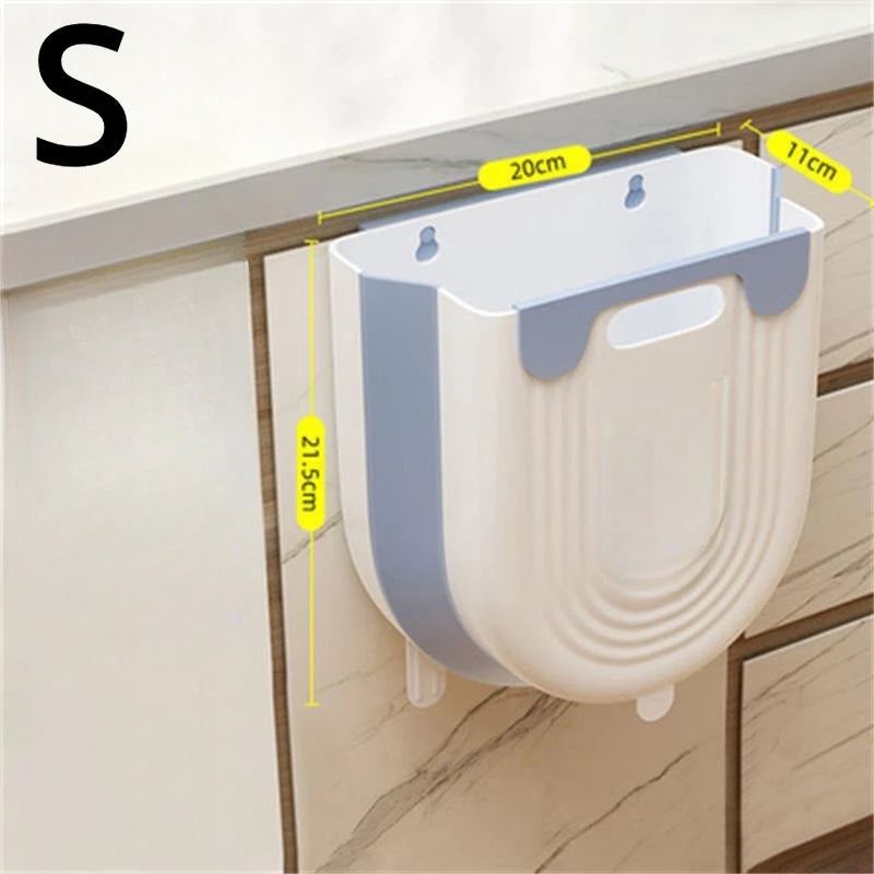 Wall-mounted pet litter box with dimensions labeled on a neutral background