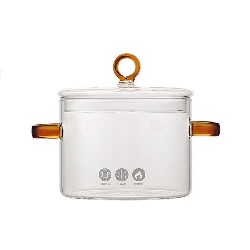 Borosilicate Glass Pot Household Heating Binaural