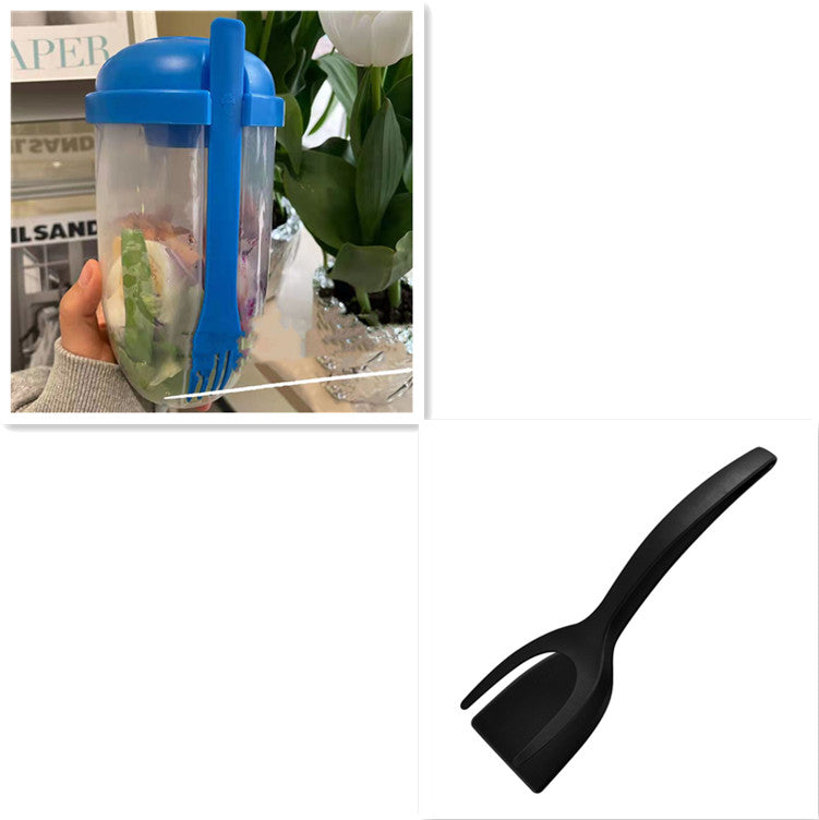 Breakfast Oatmeal Yogurt Salad Cup with Fork & Lid Bento Lunch Box