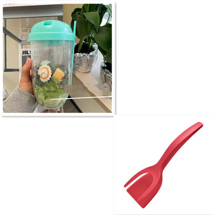 Breakfast Oatmeal Yogurt Salad Cup with Fork & Lid Bento Lunch Box